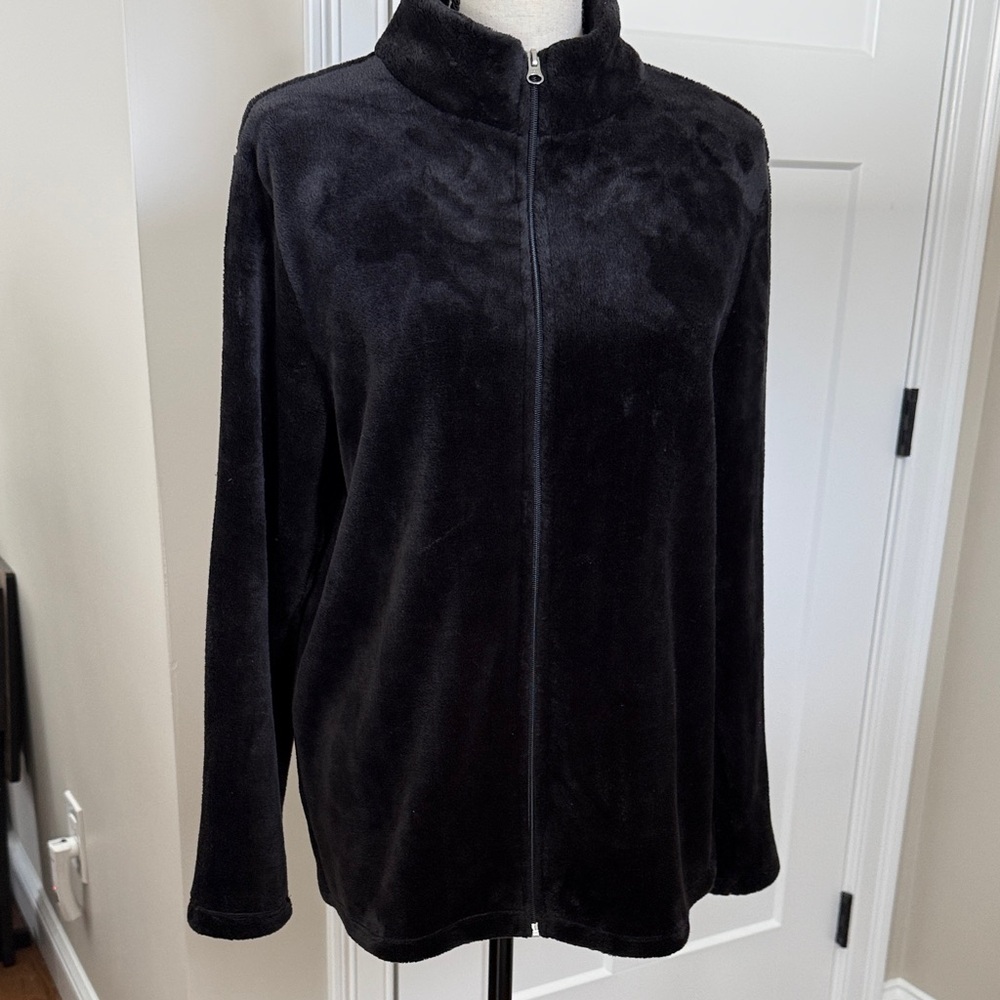 Faded Glory Women's Black Teddy Jacket